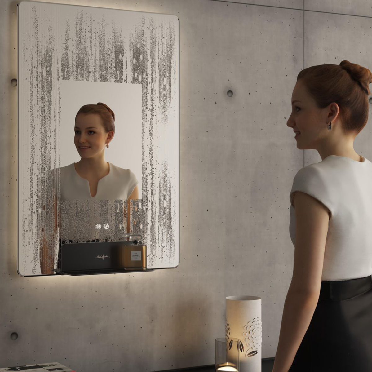 pure mirror anti-fog bathroom mirrors